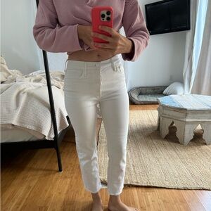 White Mother Denim Cropped Jean. Size 27.